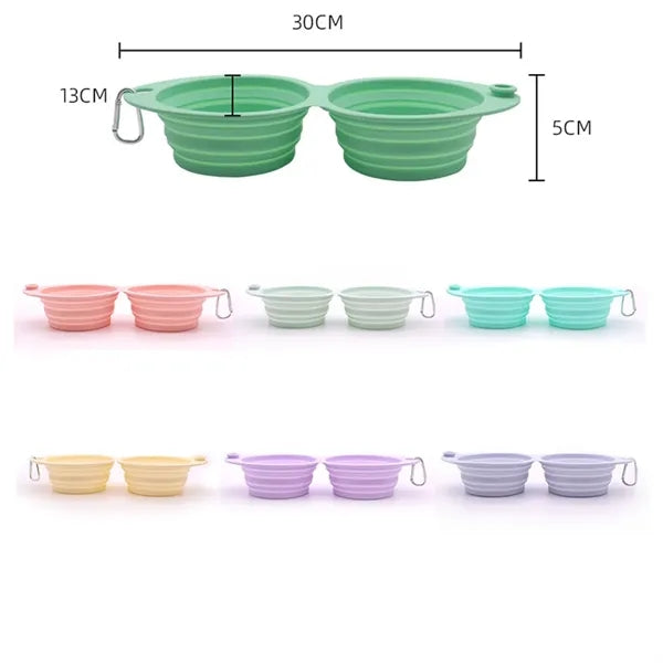 Portable Travel Pet Feeder Bowl