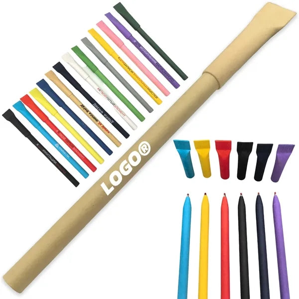 Eco Friendly Paper Tube Pens Custom Logo