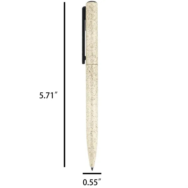 Eco Friendly Wheat Straw Ballpoint Pen With Clip