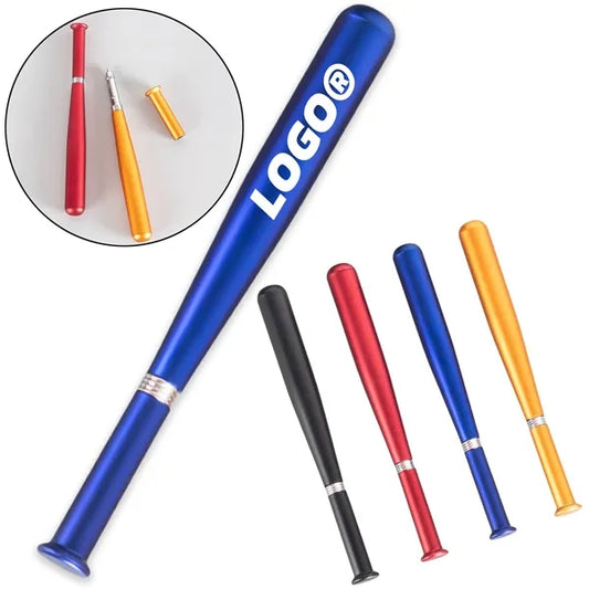 Baseball Bat Shaped Metal Ballpoint Pen For Promotions