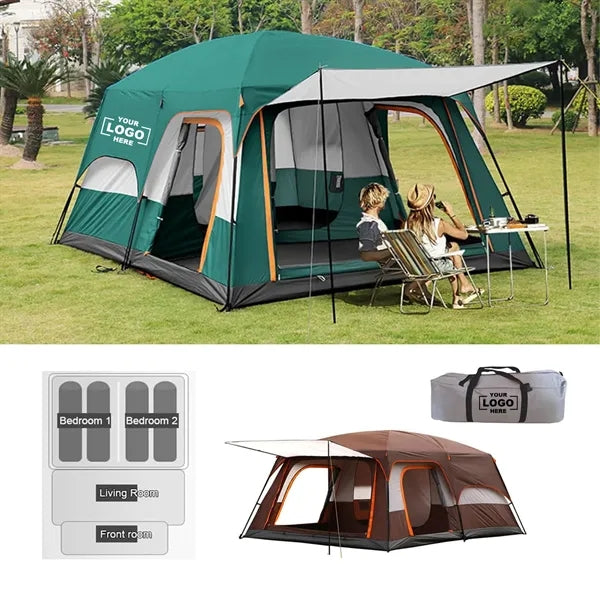 Weatherproof Cabin Shelter Family Camping Tent w/ Carry Bag