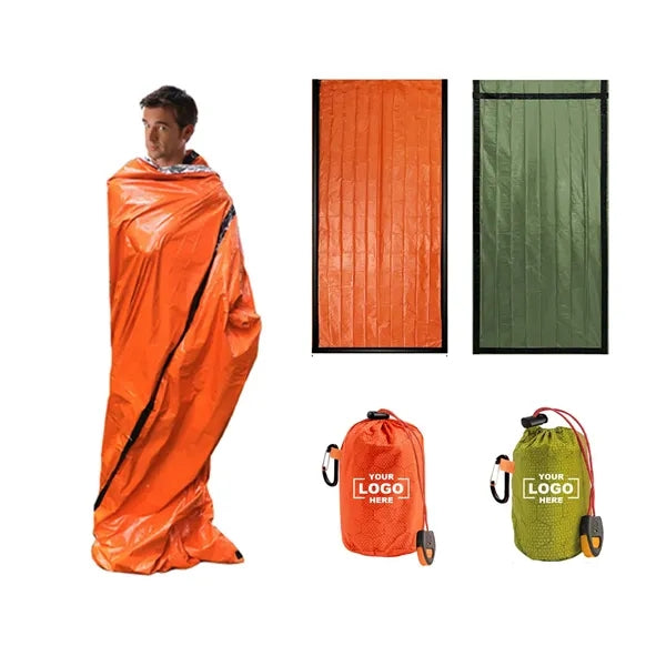 Sleeping Bag Survival Emergency Blankets with Whistle
