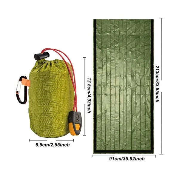 Sleeping Bag Survival Emergency Blankets with Whistle