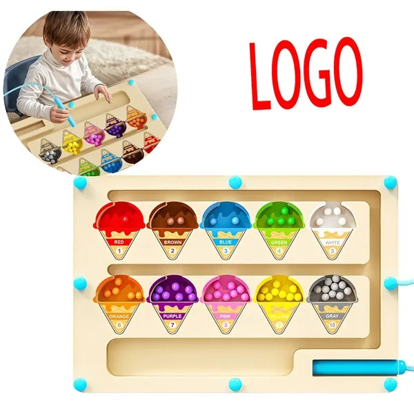 Wooden Magnetic Maze Puzzle Learning Toy for Toddlers