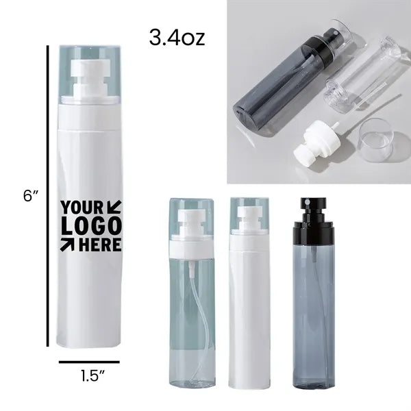 3.4oz Vacuum Spray Bottle - PETG Body, Fine Mist, Portable