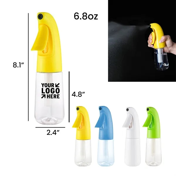 6.8oz Continuous Mist Spray Bottle - PET Body, ABS Pump