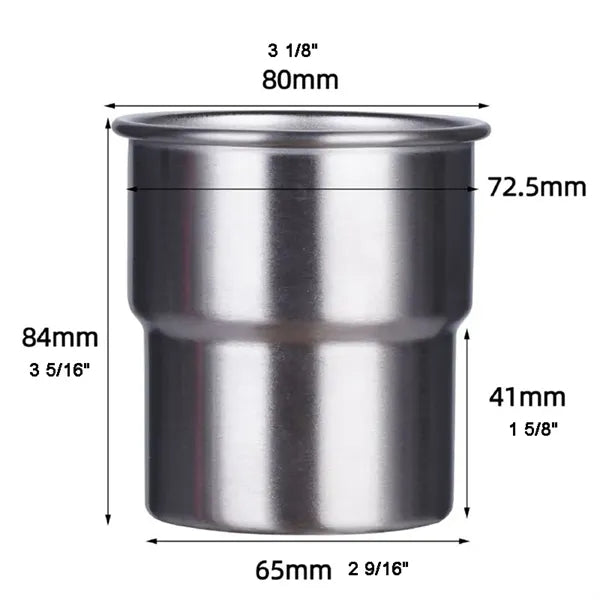 10Oz Stainless Steel Camping Coffee Mug w/Wood Sleeve & Lid