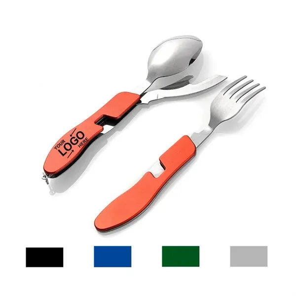 3 In 1 Foldable Cutlery Fork Spoon Set
