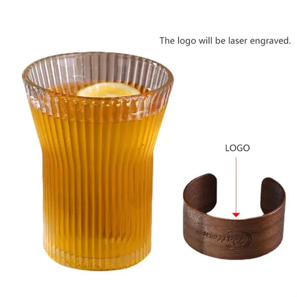 11oz Custom Vintage Drinking Glass w/Wooden Sleeve