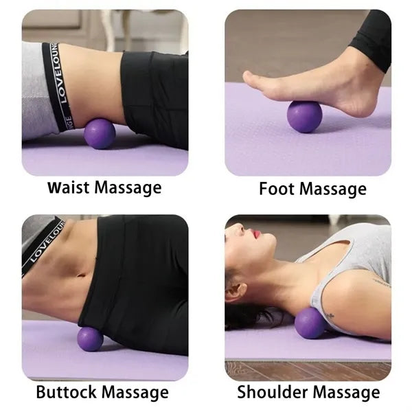 2pcs TPE Massage Ball Set with Drawstring Pouch