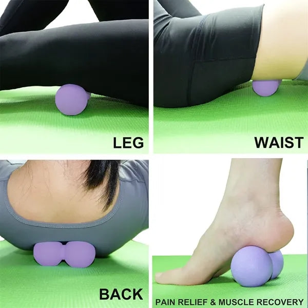2pcs TPE Massage Ball Set with Drawstring Pouch