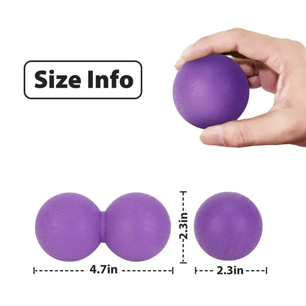 2pcs TPE Massage Ball Set with Drawstring Pouch