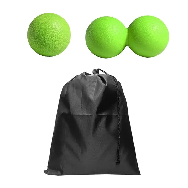 2pcs TPE Massage Ball Set with Drawstring Pouch
