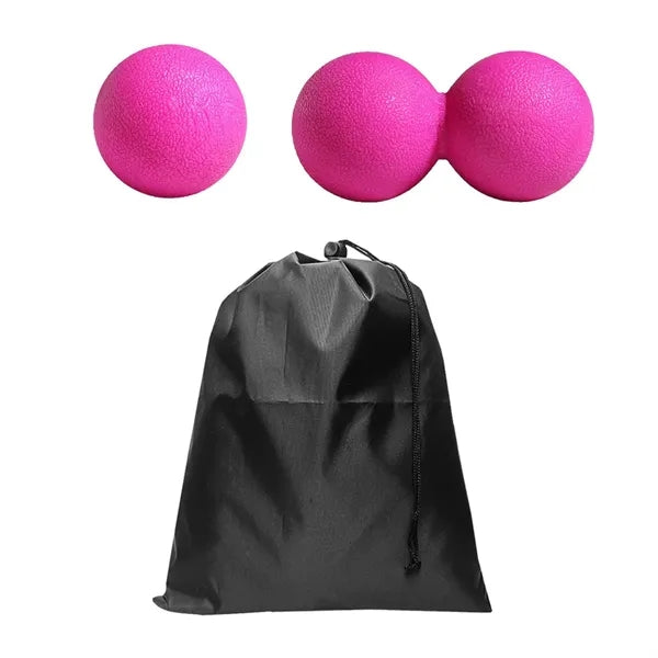 2pcs TPE Massage Ball Set with Drawstring Pouch