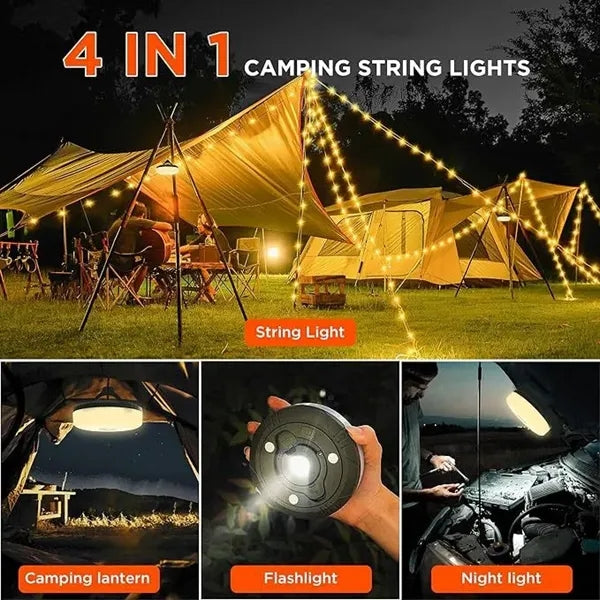 String Light with Camping Lantern