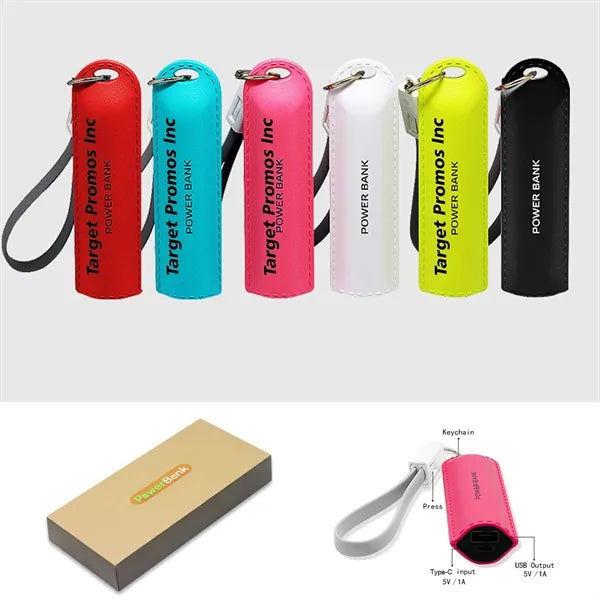 Portable Mini Charger Mobile Power Bank Keychain 2000mah