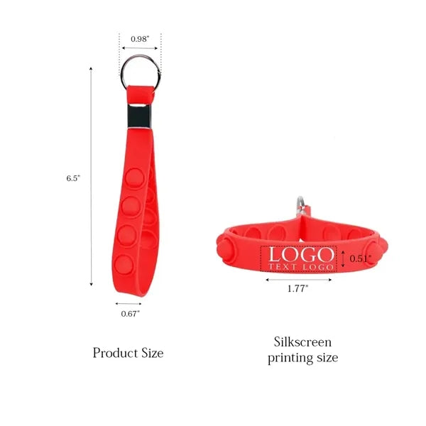 Push Pop Stress Reliever Keychain