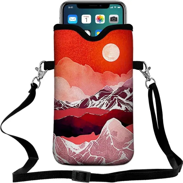 Neoprene Phone Pouch with Crossbody Strap