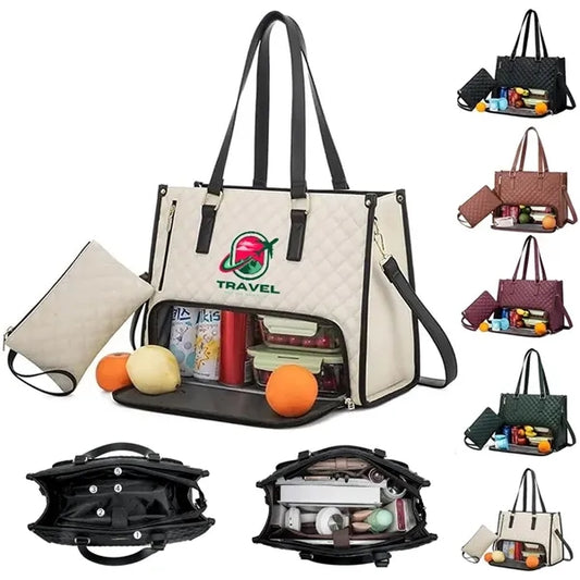 2-in-1 laptop lunch tote bag