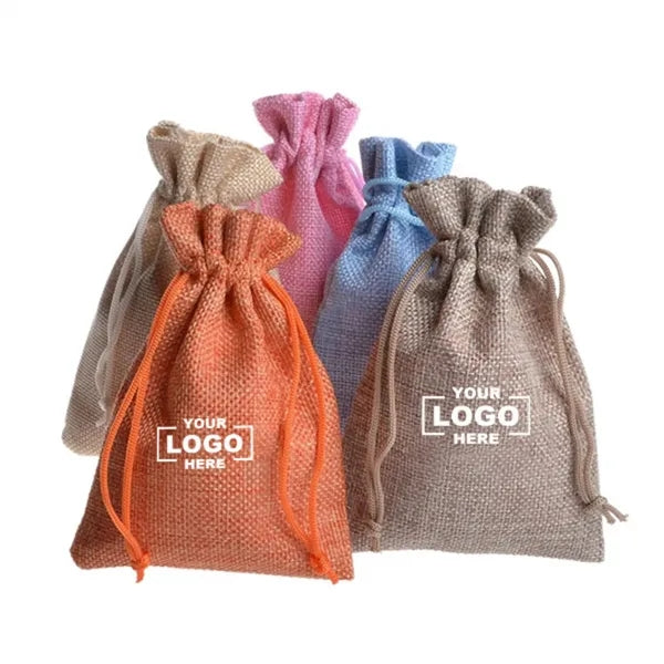 Small Jute Drawstring Gift Pouch