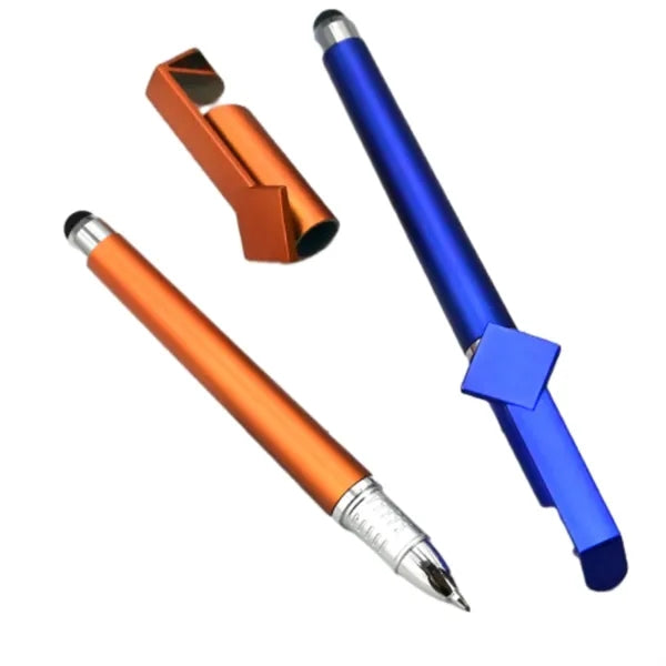 3-in-1 Stylus Ballpoint Pen with Phone Stand & QR Code