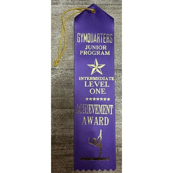 2" x 8" Custom Award Ribbon with String & Card