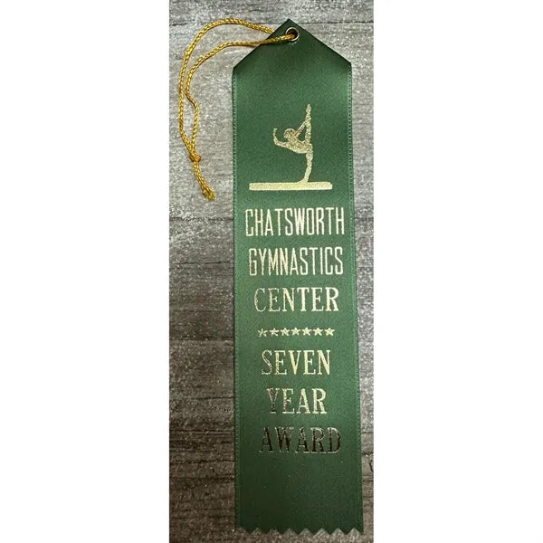 2" x 8" Custom Award Ribbon with String & Card