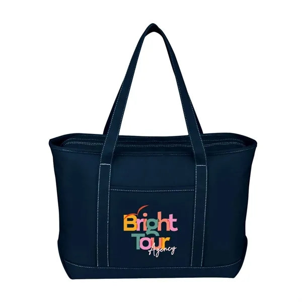 Full Color Large 24 Oz. Recycled Cotton Yacht Tote Bag