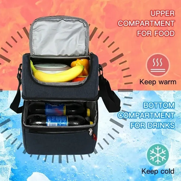 Dual-Deck Insulated Lunch Bag