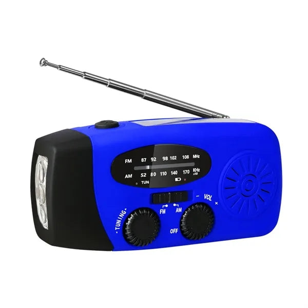 Emergency Hand Crank Radio with LED Flashlight