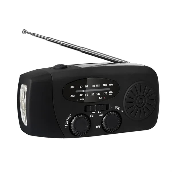 Emergency Hand Crank Radio with LED Flashlight