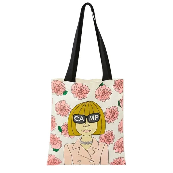 Recycled Canvas Magazine Tote Bag