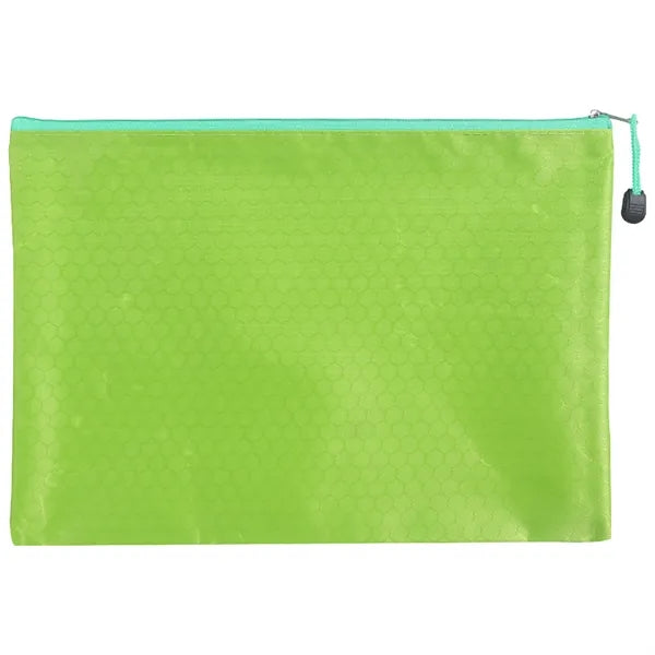 Pvc Football Pattern Waterproof Zipper File Bag