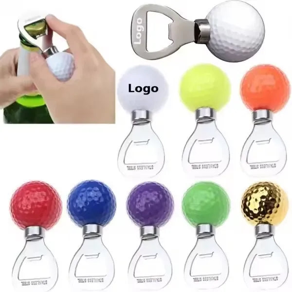 Colourful Golf Ball Shaped Beer Bottle Opener