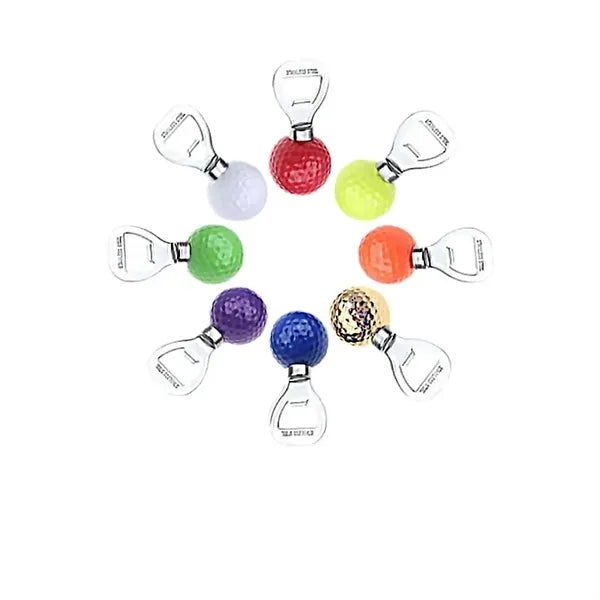 Colourful Golf Ball Shaped Beer Bottle Opener