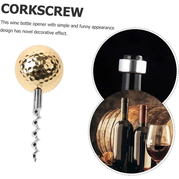 Mini Pocket Golf Ball Shaped Wine Opener/Corkscrews