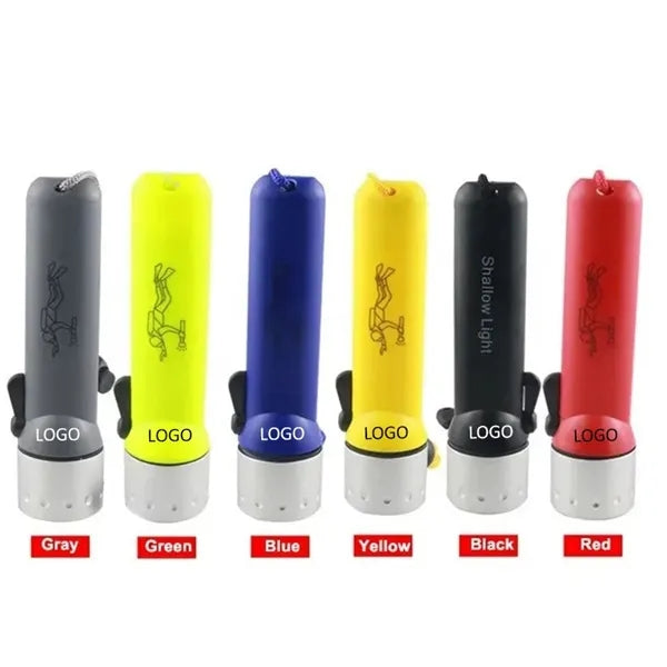 IPX8 Dive Light, 4xAA (Not Incl), 3 Modes, 80ft Waterproof
