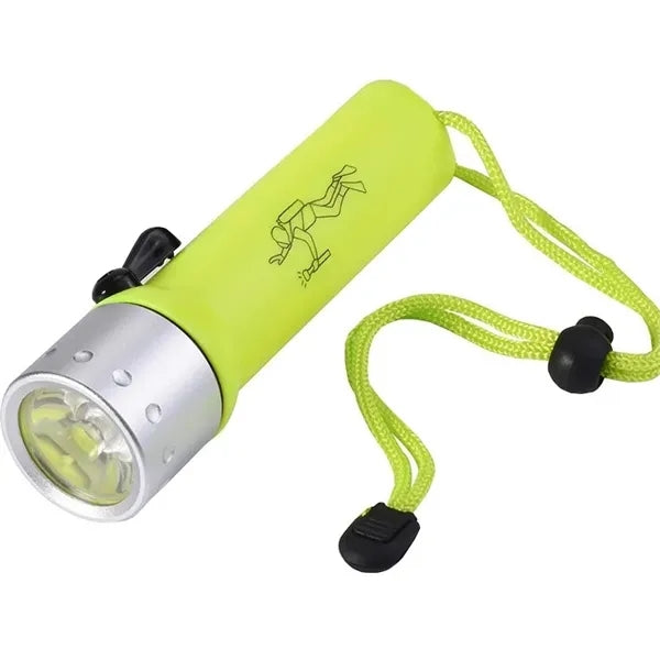 IPX8 Dive Light, 4xAA (Not Incl), 3 Modes, 80ft Waterproof