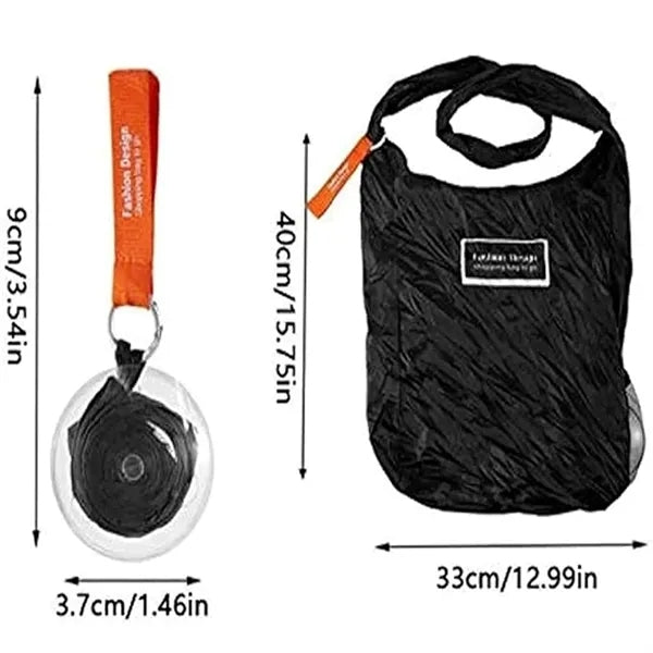 Convenient Portable Folding Shopping Bags with Disc Holder