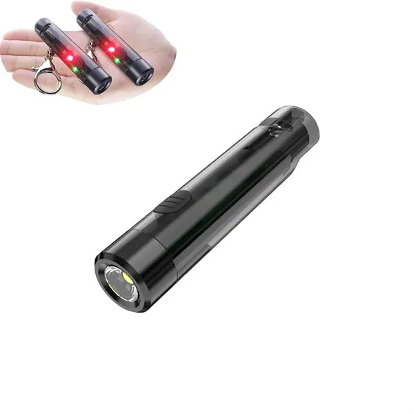 Rechargeable Flashlight Keychain With Whistle