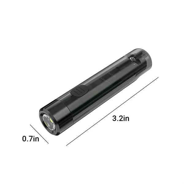 Rechargeable Flashlight Keychain With Whistle