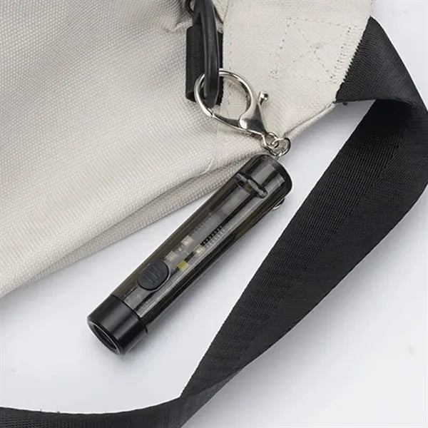 Rechargeable Flashlight Keychain With Whistle
