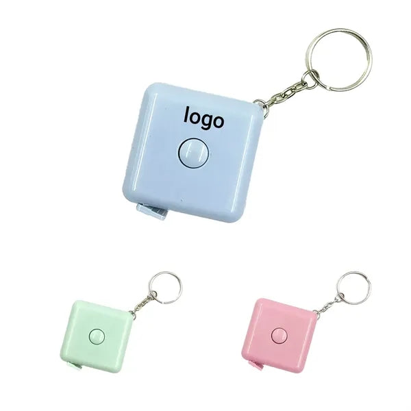 Portable Square Tape Measure Keychain