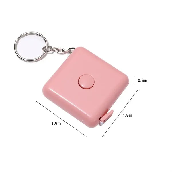 Portable Square Tape Measure Keychain
