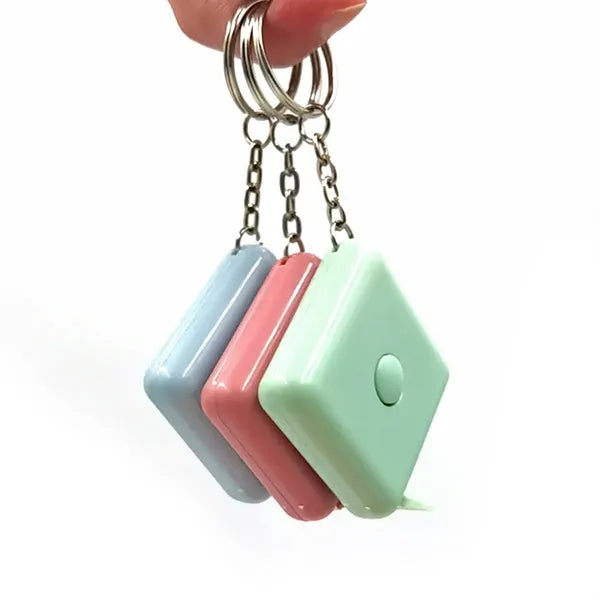 Portable Square Tape Measure Keychain