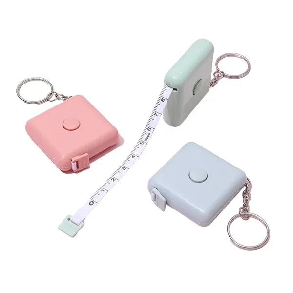 Portable Square Tape Measure Keychain
