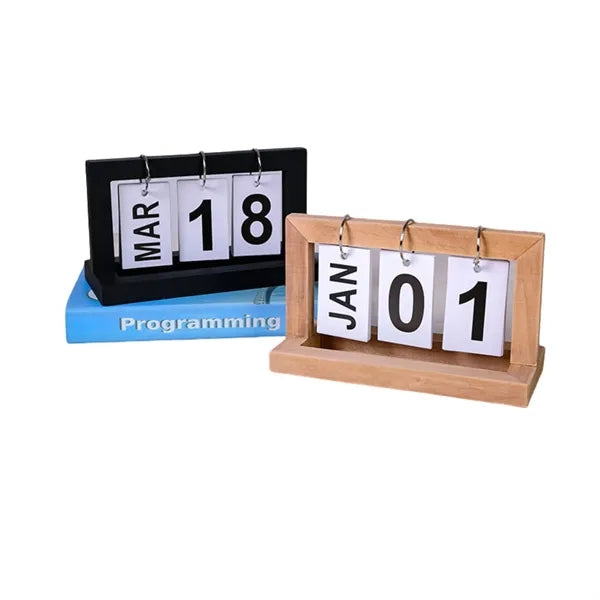 Wooden Flip Desk Calendar Ornament