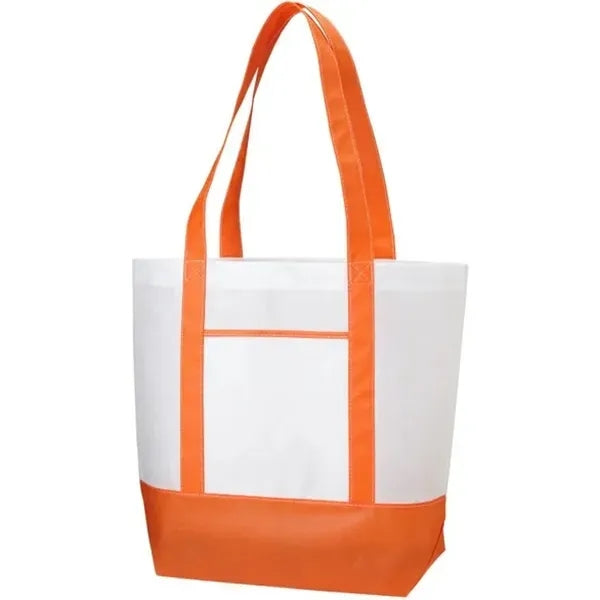 Two Color Non Woven Boat Tote Bag W/Handle 26"