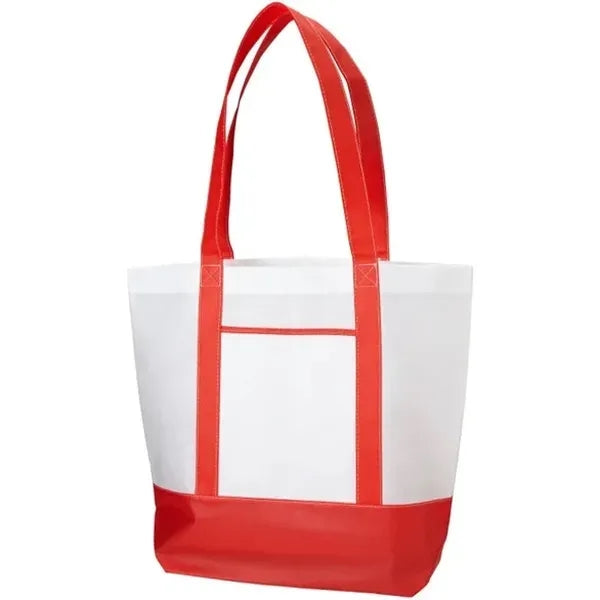Two Color Non Woven Boat Tote Bag W/Handle 26"