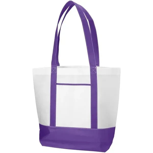 Two Color Non Woven Boat Tote Bag W/Handle 26"